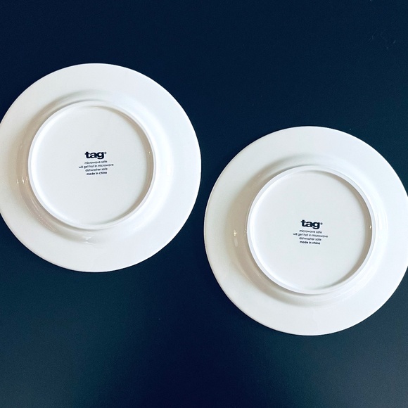 Two Halloween Dessert Plates - Spider and Bats - Picture 2 of 7